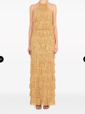 Silvia Tcherassi Oriana Gold Dress